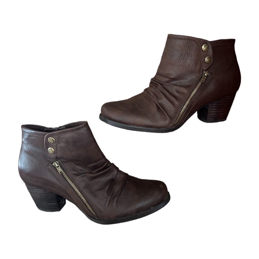 Baretraps Women’s Rodin Ankle Boots Brown‎ Zip Side Booties Size 8.5M